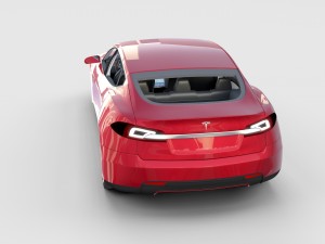 tesla model s with chassis-interior rev 3D Model
