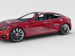 tesla model s com chassis-interior rev Modelo 3D