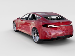 tesla model s with chassis-interior rev 3D Model