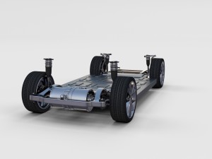 tesla model s with chassis-interior rev 3D Model
