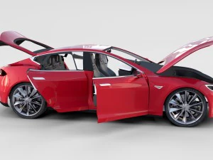 tesla model s com chassis-interior rev Modelo 3D