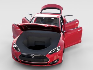 tesla model s with chassis-interior rev 3D Model