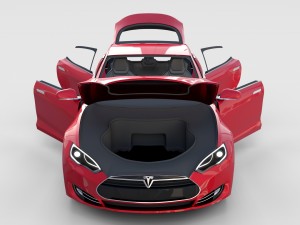 tesla model s with chassis-interior rev 3D Model