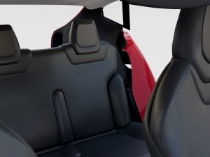 tesla model s with chassis-interior rev 3D Model