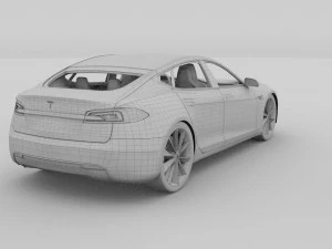 tesla model s com chassis-interior rev Modelo 3D