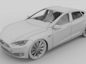 tesla model s com chassis-interior rev Modelo 3D