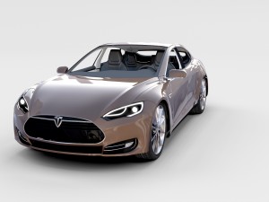 tesla model s with chassis-interior rev 3D Model