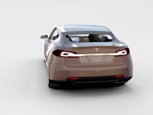 tesla model s with chassis-interior rev 3D Model