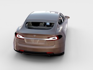 tesla model s with chassis-interior rev 3D Model