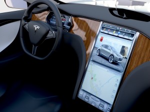 tesla model s with chassis-interior rev 3D Model
