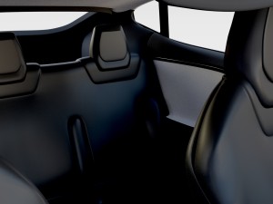 tesla model s with chassis-interior rev 3D Model