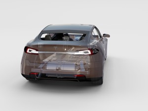 tesla model s with chassis-interior rev 3D Model