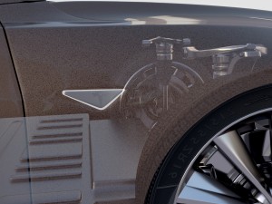 tesla model s with chassis-interior rev 3D Model