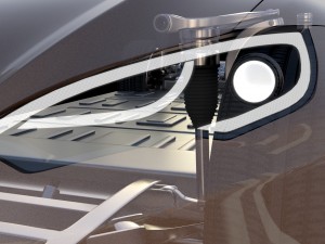 tesla model s with chassis-interior rev 3D Model