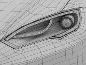 tesla model s with chassis-interior rev 3D Model
