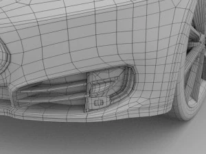 tesla model s dengan putaran sasis-interior Model 3D
