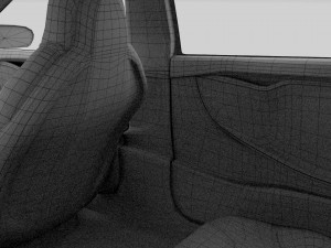tesla model s with chassis-interior rev 3D Model