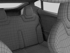 tesla model s with chassis-interior rev 3D Model