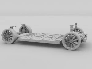 tesla model s chassis rev 3D Model