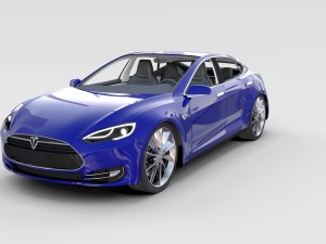 tesla model s with interior rev 3Dモデル