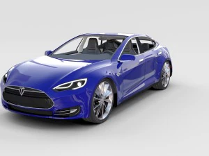 tesla model s with interior rev 3D Model