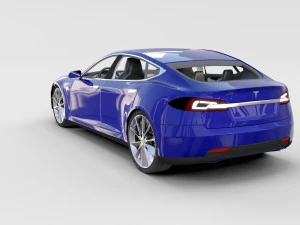 tesla model s with interior rev 3D Model