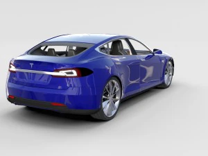 tesla model s with interior rev 3D Model