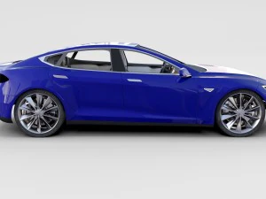 tesla model s with interior rev 3D Model