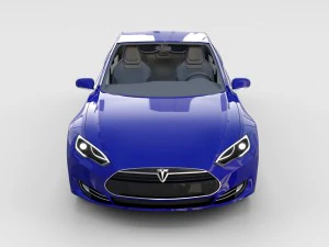 tesla model s with interior rev 3D Model