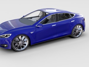 tesla model s with interior rev 3Dモデル