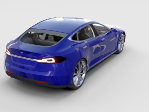 tesla model s with interior rev 3Dモデル