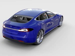 tesla model s with interior rev 3D Model