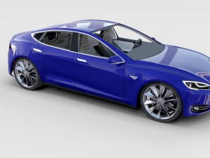 tesla model s with interior rev 3D Model