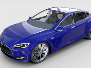 tesla model s with interior rev 3D Model