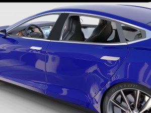tesla model s with interior rev 3Dモデル