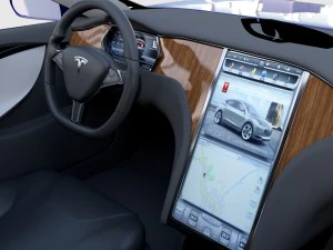 tesla model s with interior rev 3D Model