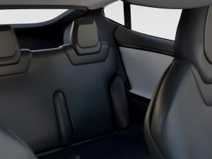 tesla model s with interior rev 3D Model
