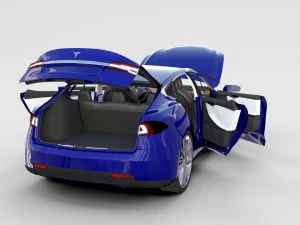 tesla model s with interior rev 3D Model