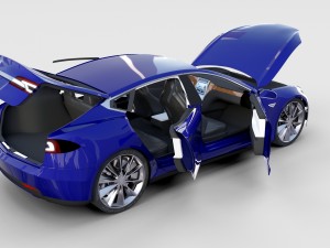 tesla model s with interior rev 3Dモデル