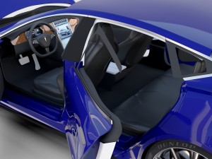 tesla model s with interior rev 3Dモデル