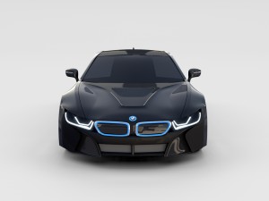 bmw i8 black rev 3D Model