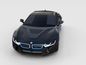 bmw i8 black rev 3D Model