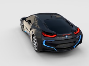 bmw i8 black rev 3D Model