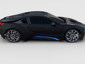 bmw i8 black rev 3D Model