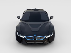 bmw i8 black rev 3D Model