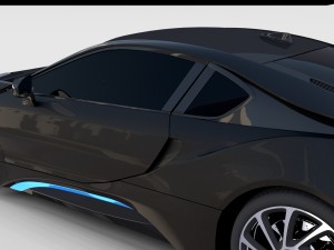 bmw i8 black rev 3D Model
