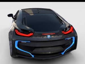 bmw i8 black rev 3D Model