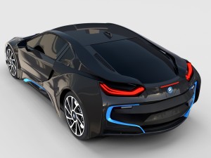 bmw i8 black rev 3D Model