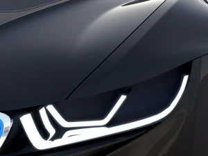 bmw i8 nero rev Modello 3D