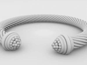 twisted bracelet 2 3D Model